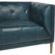 Westin Vintage Peacock Leather Sofa